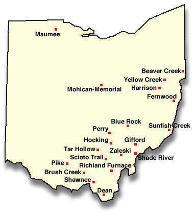 Ohio Forest Map